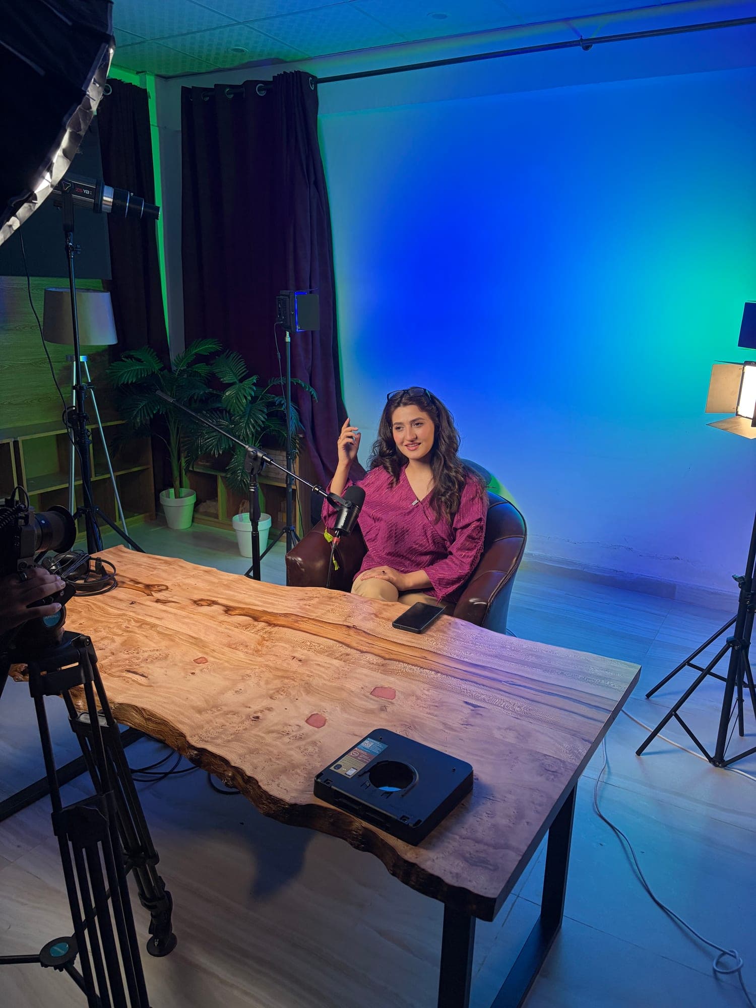 Vantage Markets content creators studio portrait