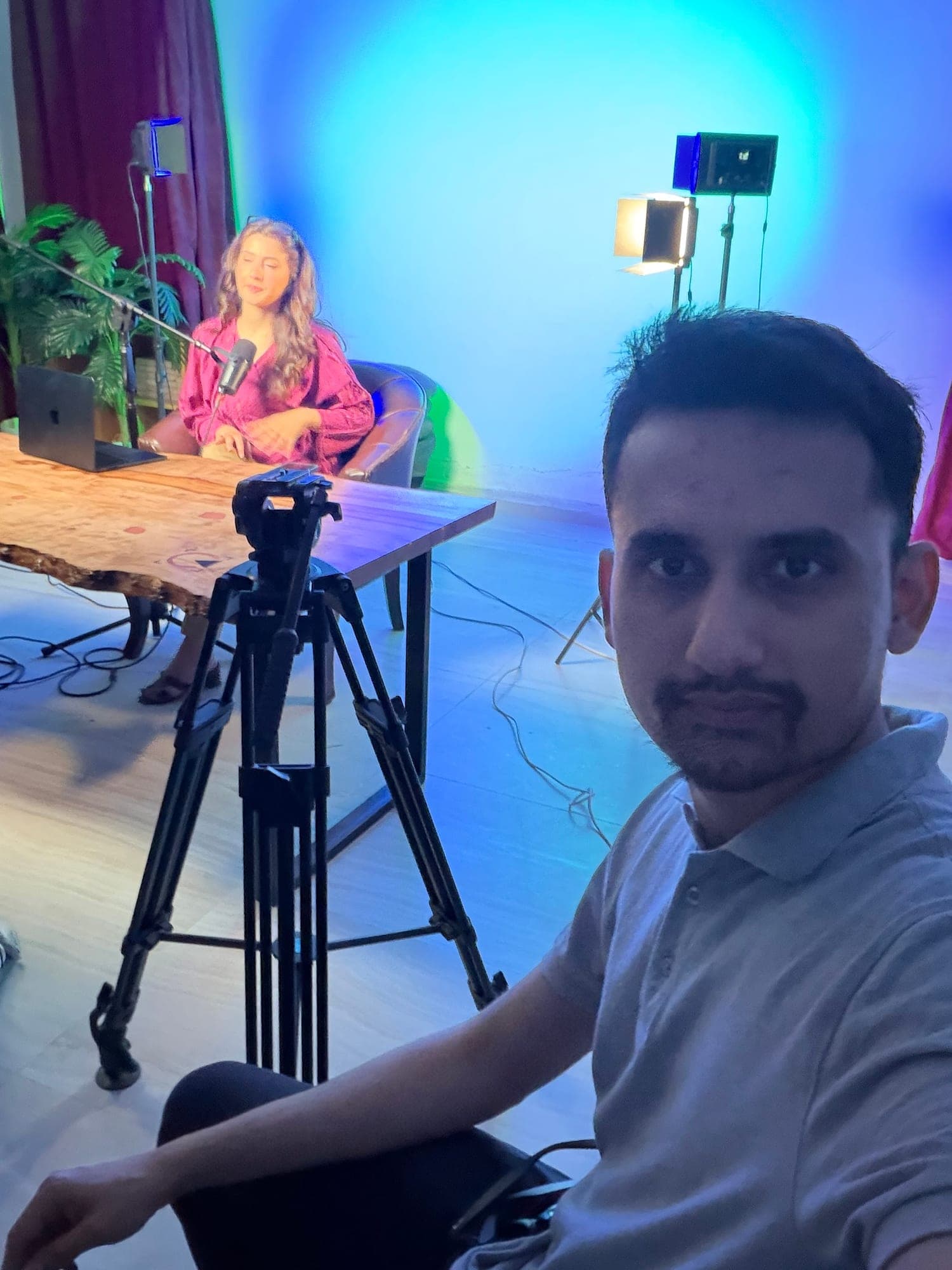 Behind the scenes on a Vantage Markets content shoot